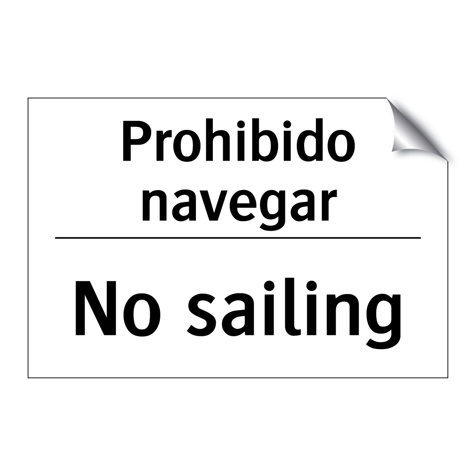 Prohibido navegar - No sailing
