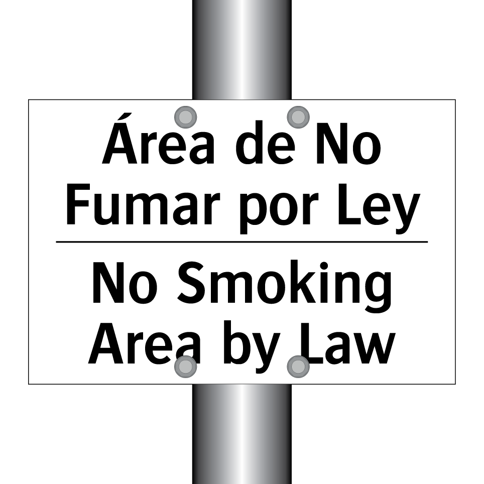 Área de No Fumar por Ley - No Smoking Area by Law