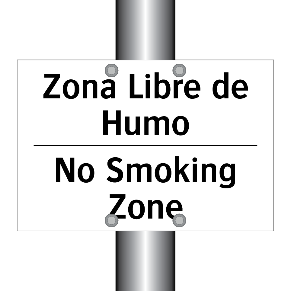 Zona Libre de Humo - No Smoking Zone