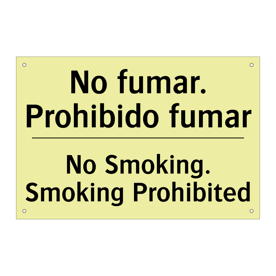 No fumar. Prohibido fumar - No Smoking. Smoking Prohibited