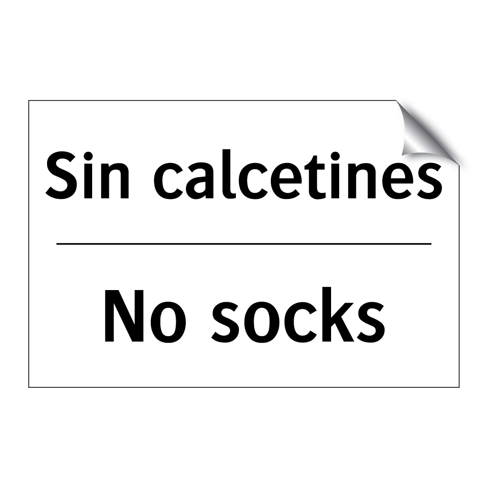 Sin calcetines - No socks