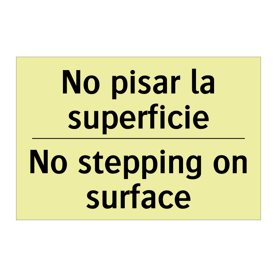 No pisar la superficie - No stepping on surface