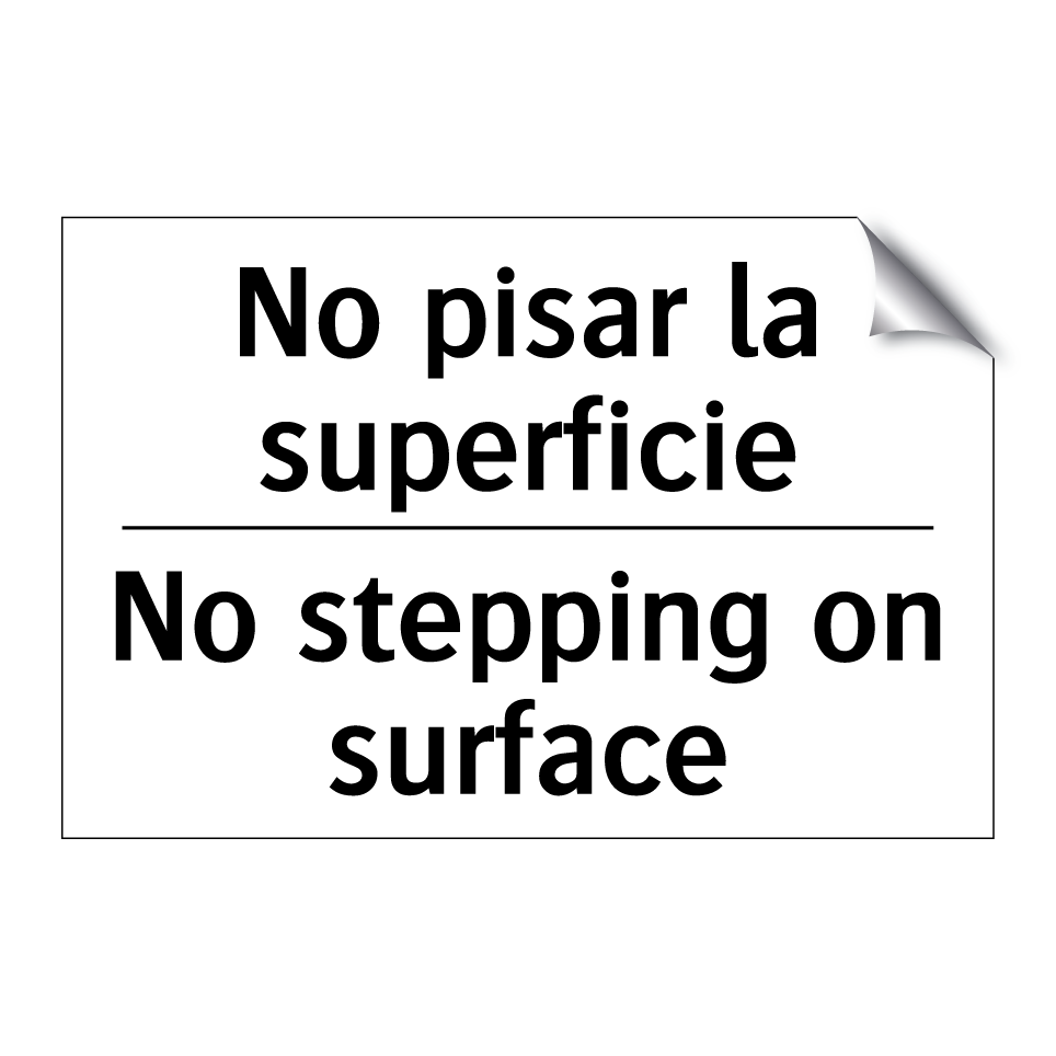 No pisar la superficie - No stepping on surface