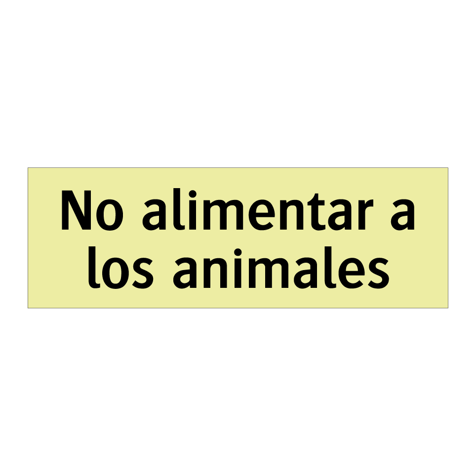 No alimentar a los animales