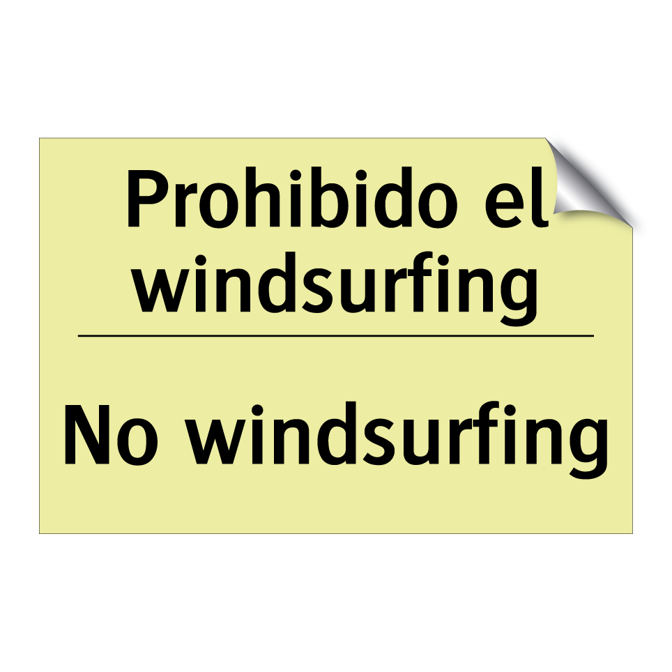 Prohibido el windsurfing - No windsurfing