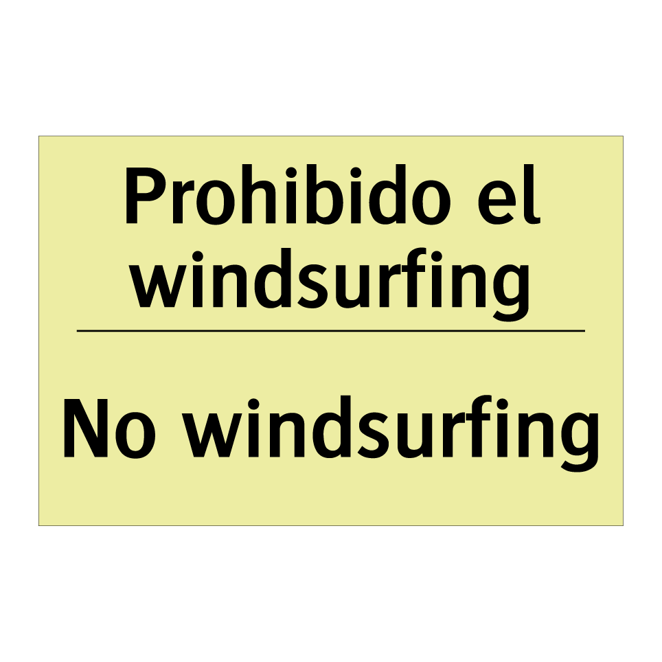 Prohibido el windsurfing - No windsurfing