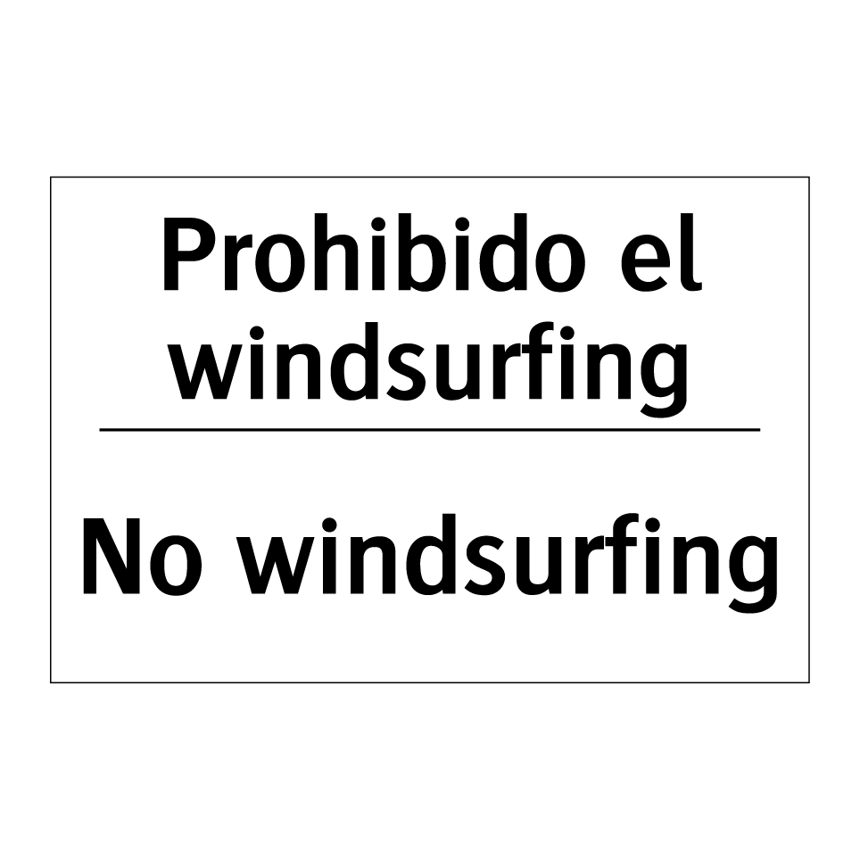 Prohibido el windsurfing - No windsurfing