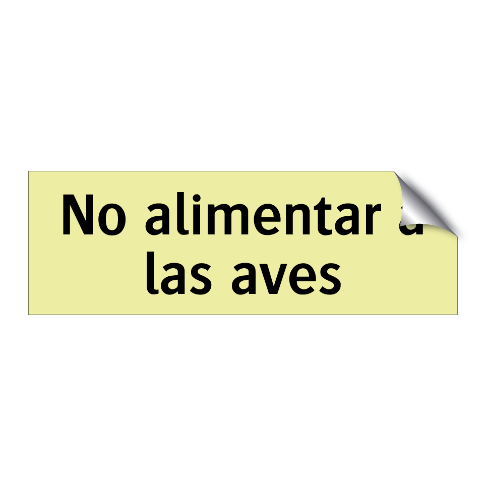 No alimentar a las aves