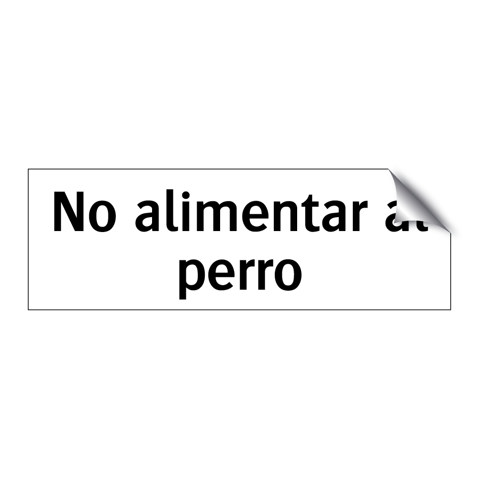 No alimentar al perro