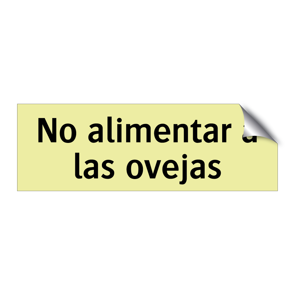 No alimentar a las ovejas