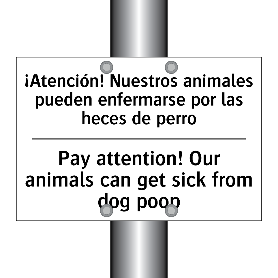 ¡Atención! Nuestros animales pueden enfermarse por las heces de perro - Pay attention! Our animals can get sick from dog poop
