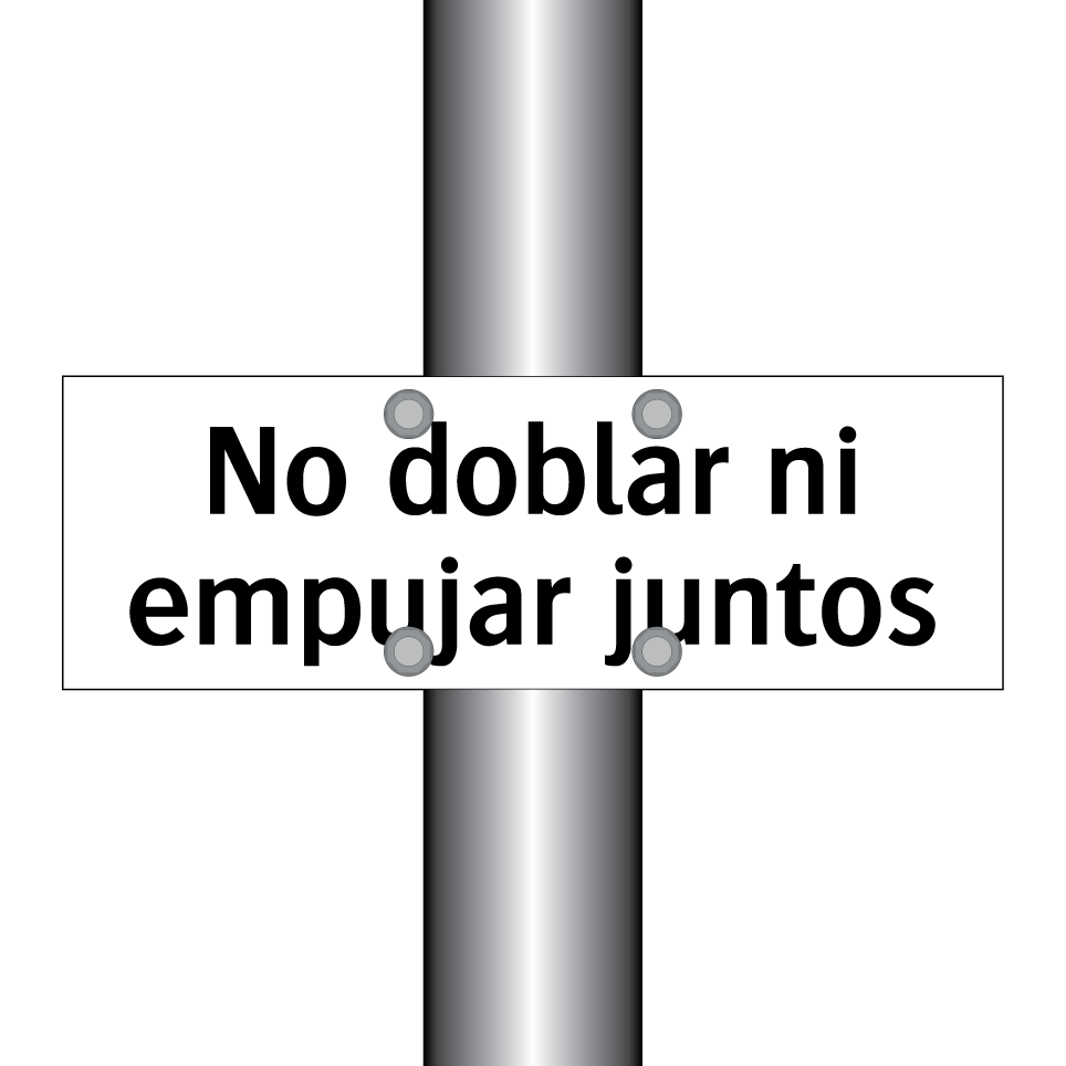 No doblar ni empujar juntos