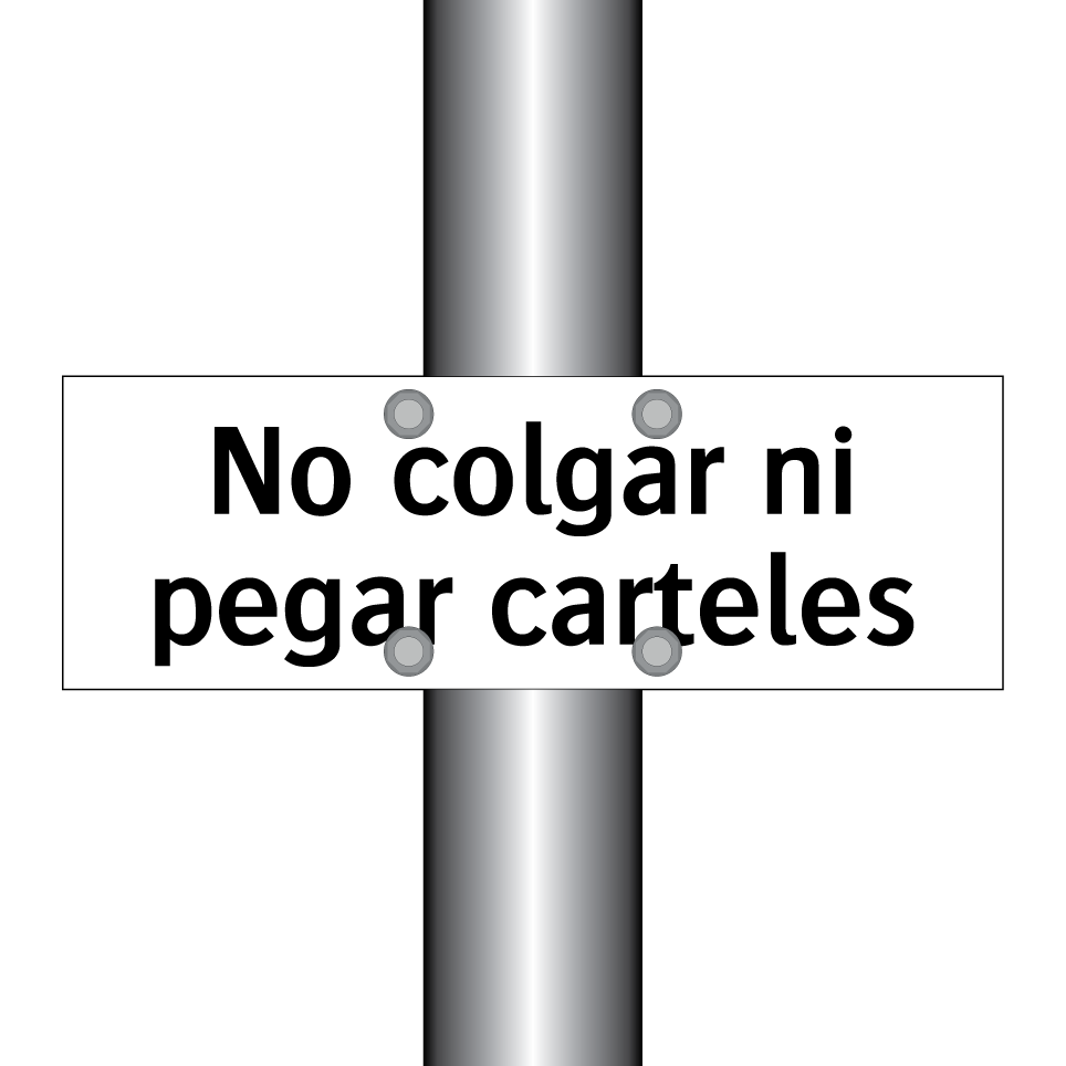 No colgar ni pegar carteles
