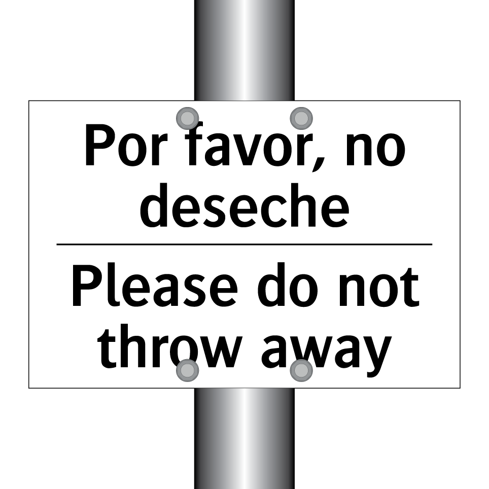Por favor, no deseche - Please do not throw away