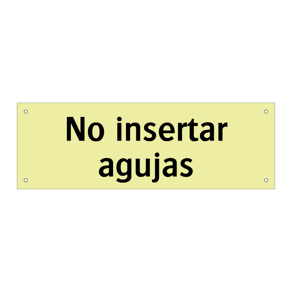 No insertar agujas
