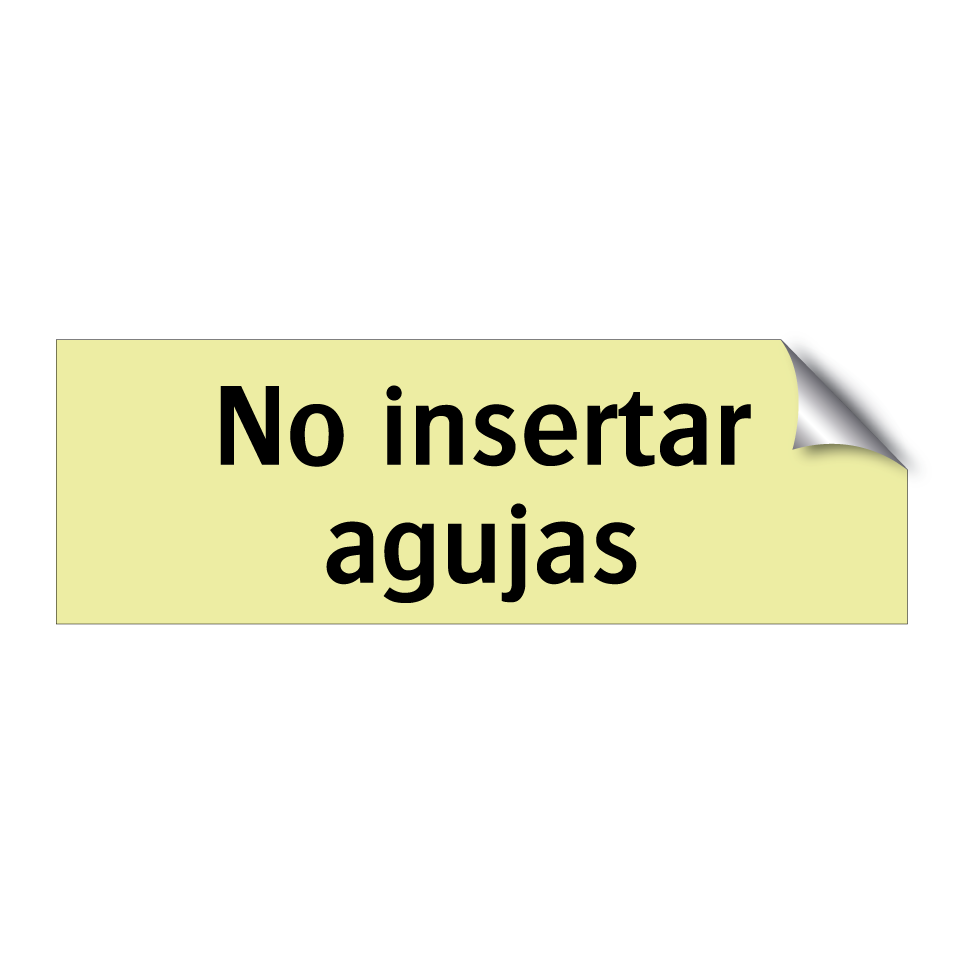 No insertar agujas