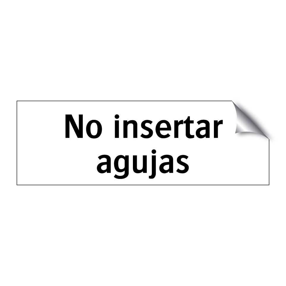 No insertar agujas