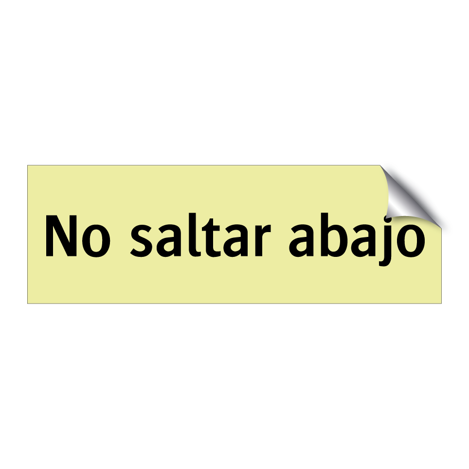 No saltar abajo