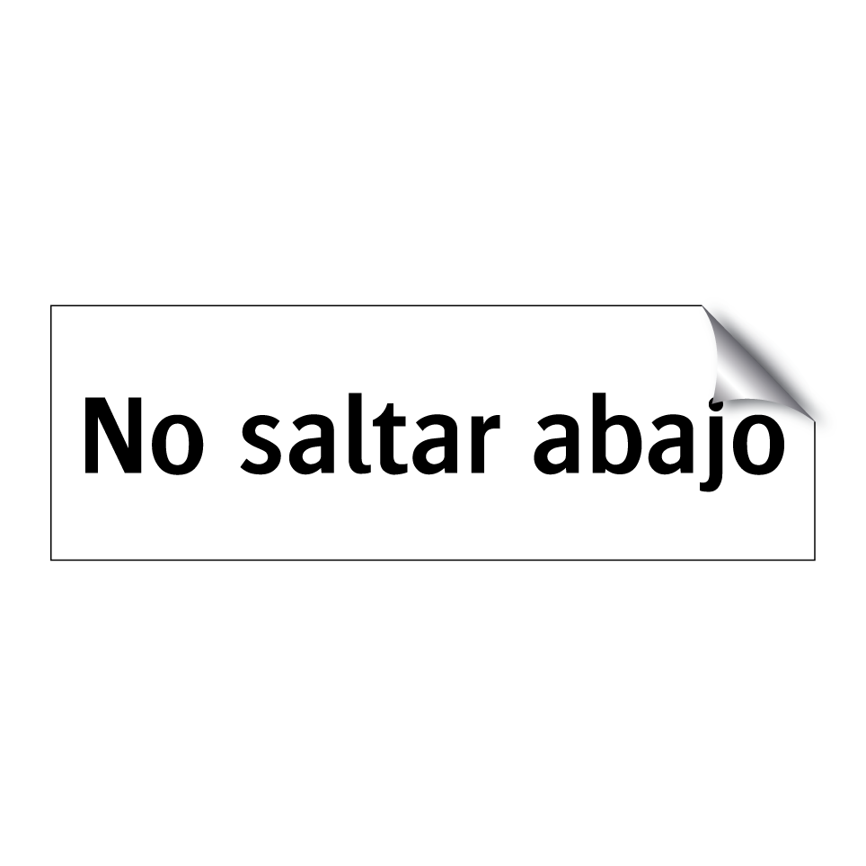 No saltar abajo