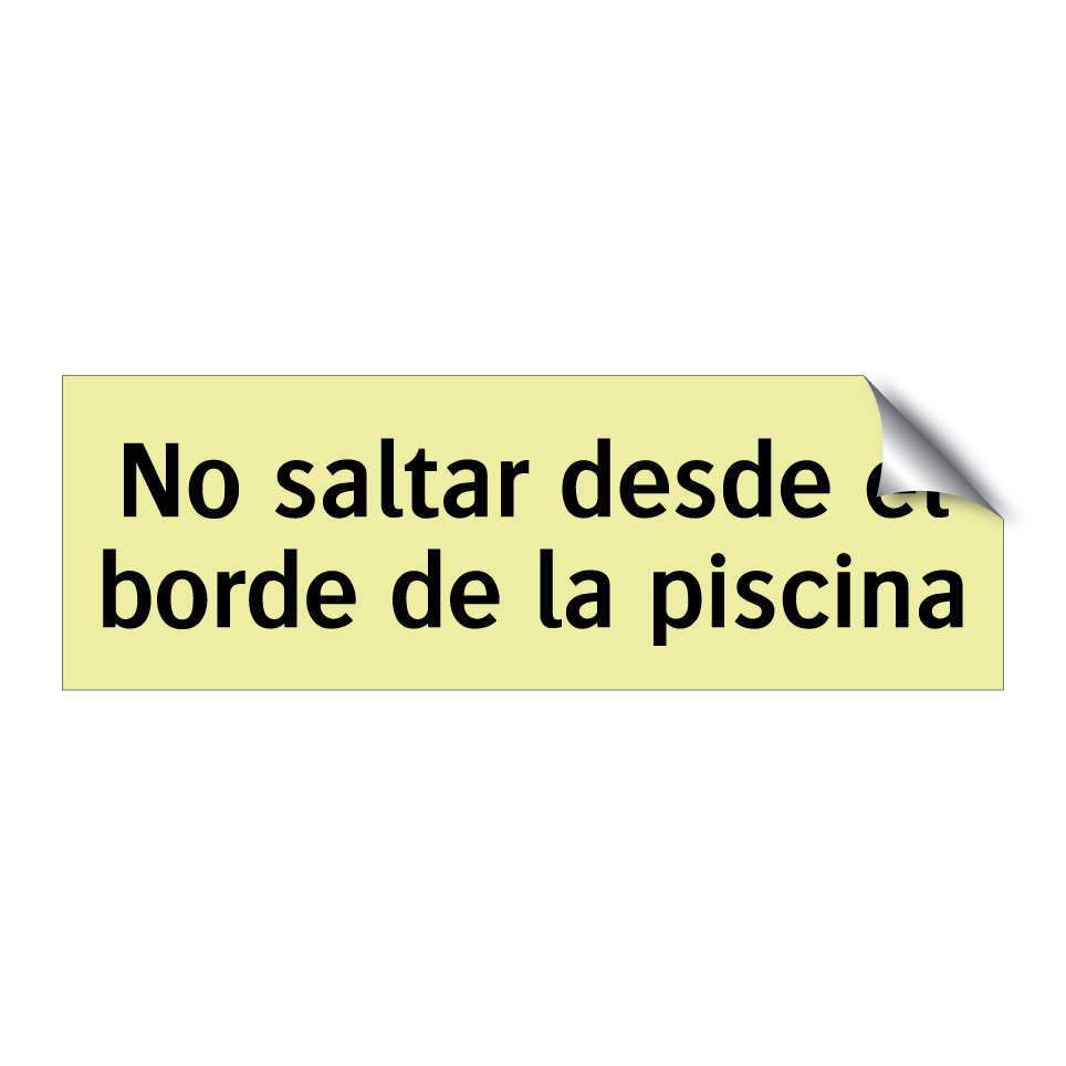 No saltar desde el borde de la piscina