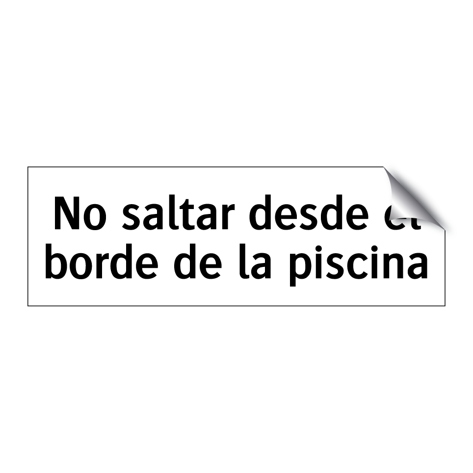 No saltar desde el borde de la piscina