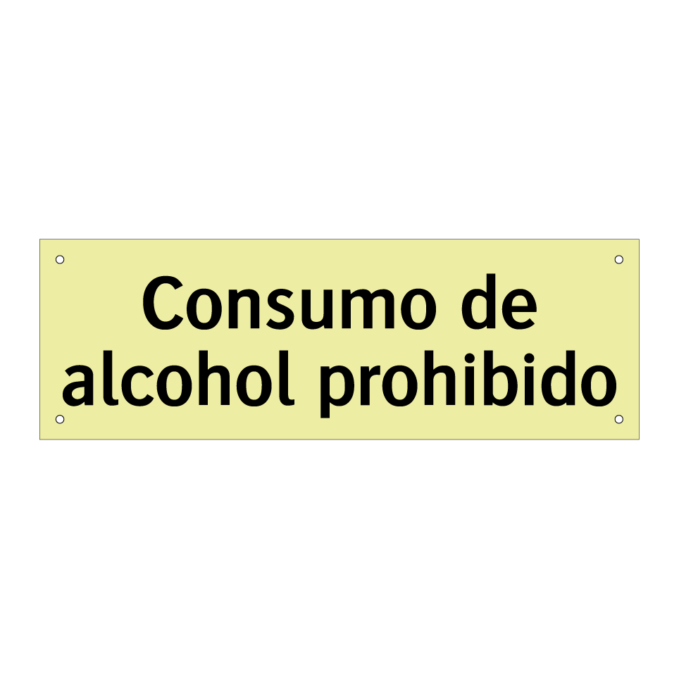 Consumo de alcohol prohibido