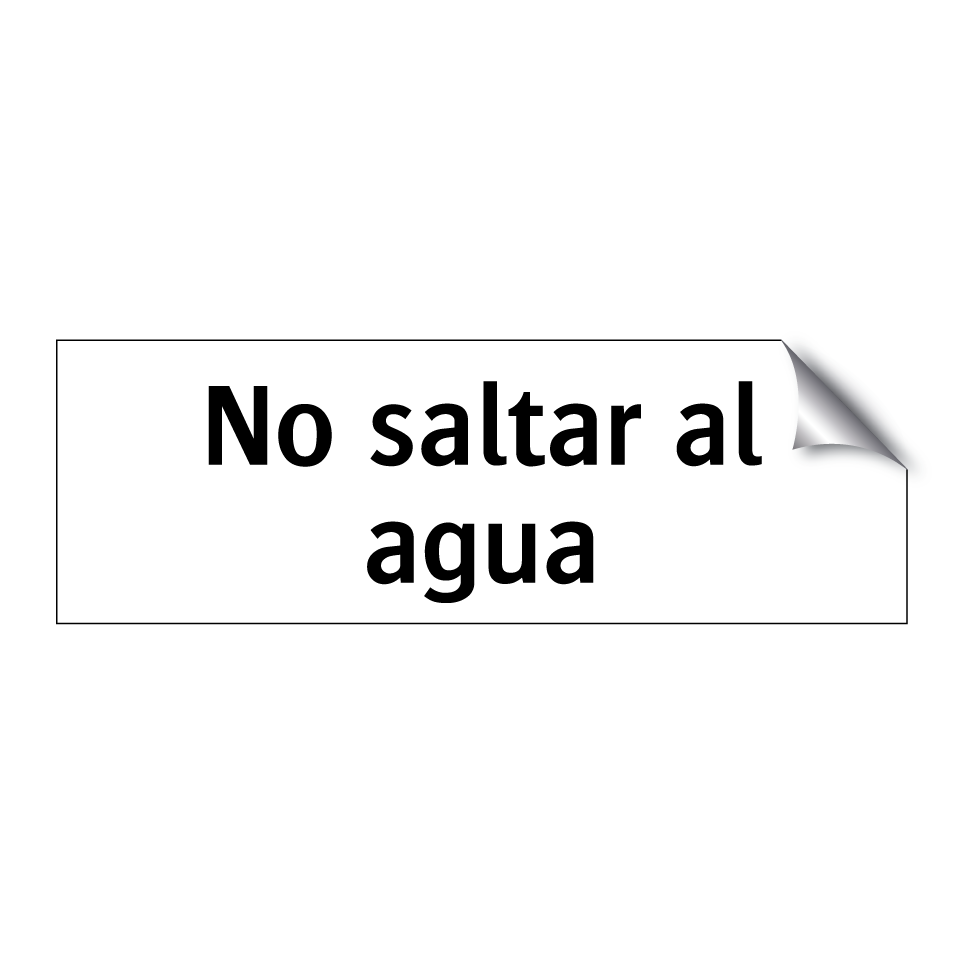 No saltar al agua
