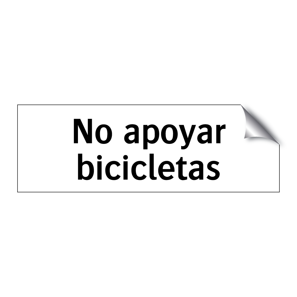 No apoyar bicicletas