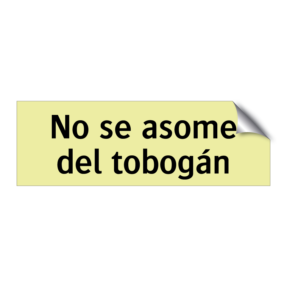 No se asome del tobogán