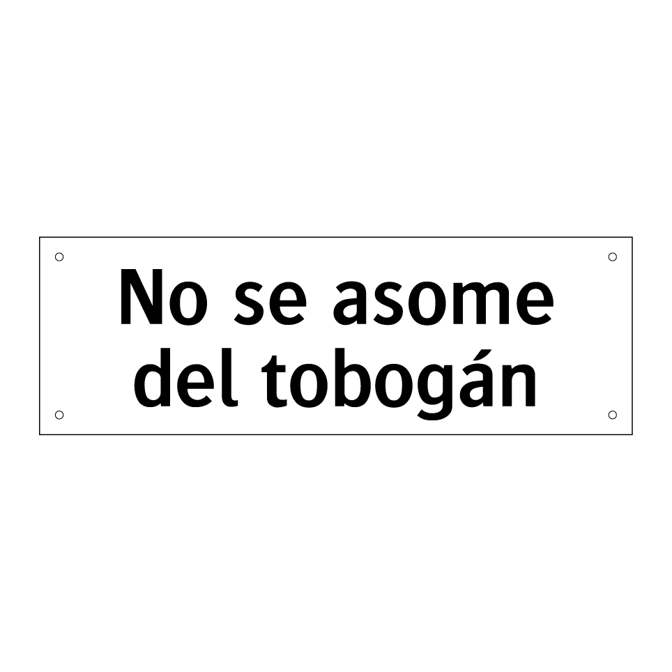 No se asome del tobogán