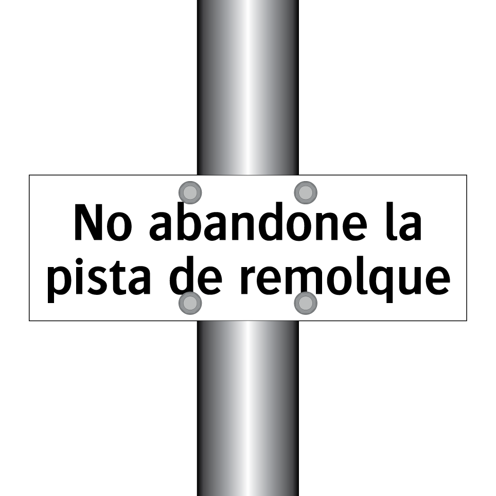 No abandone la pista de remolque