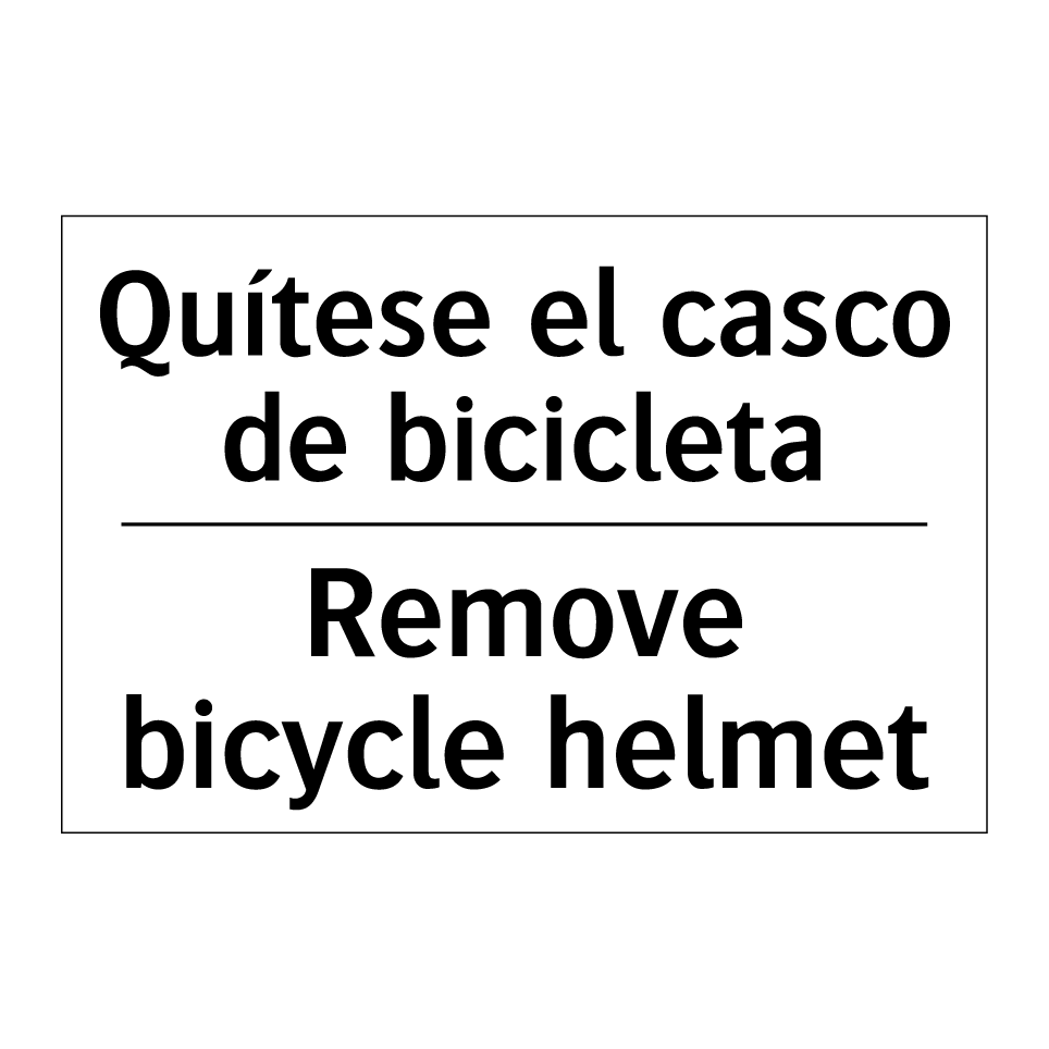 Quítese el casco de bicicleta - Remove bicycle helmet