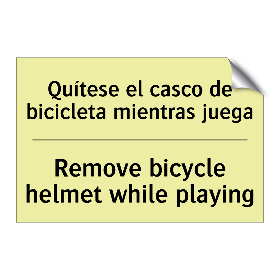 Quítese el casco de bicicleta mientras juega - Remove bicycle helmet while playing