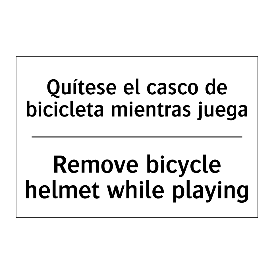 Quítese el casco de bicicleta mientras juega - Remove bicycle helmet while playing