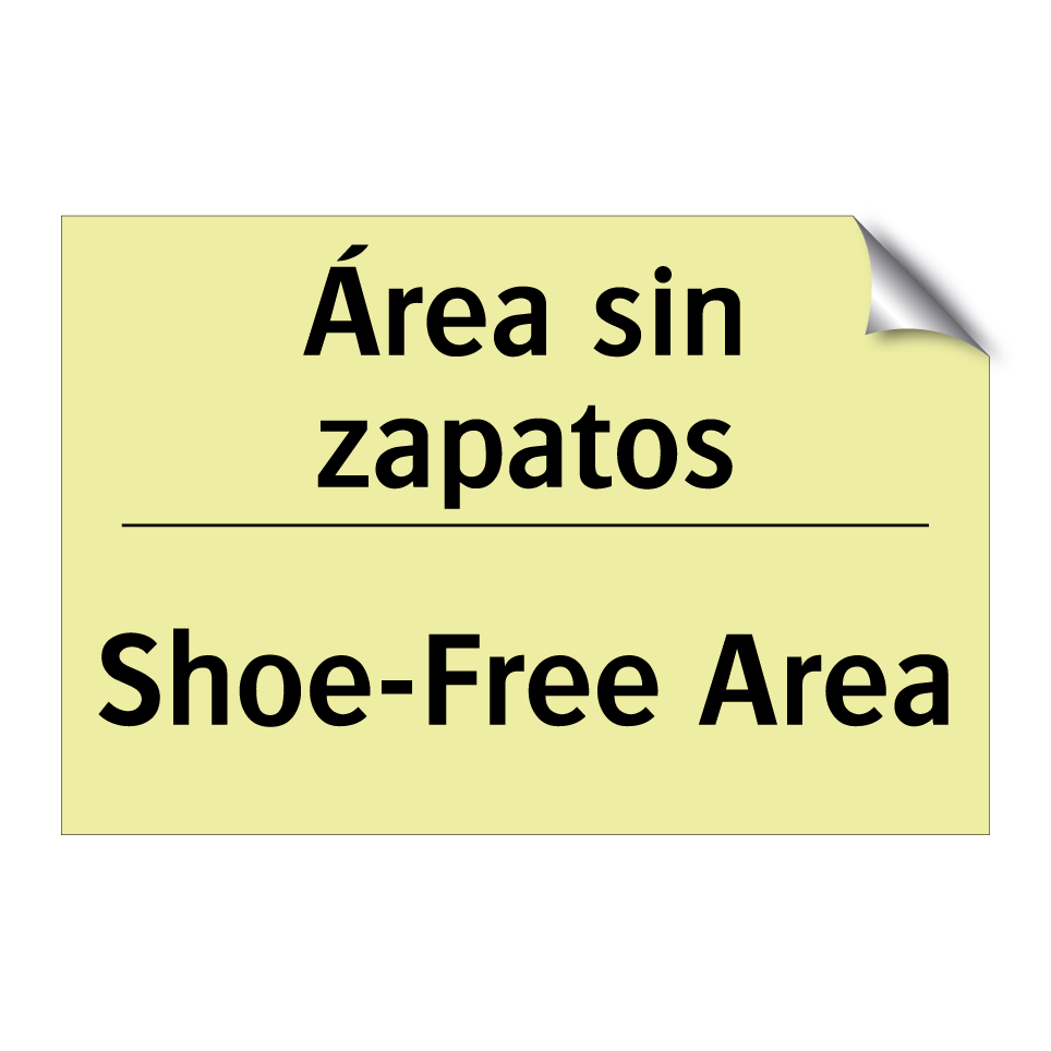 Área sin zapatos - Shoe-Free Area