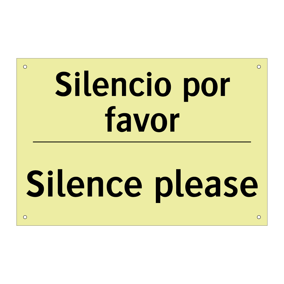 Silencio por favor - Silence please