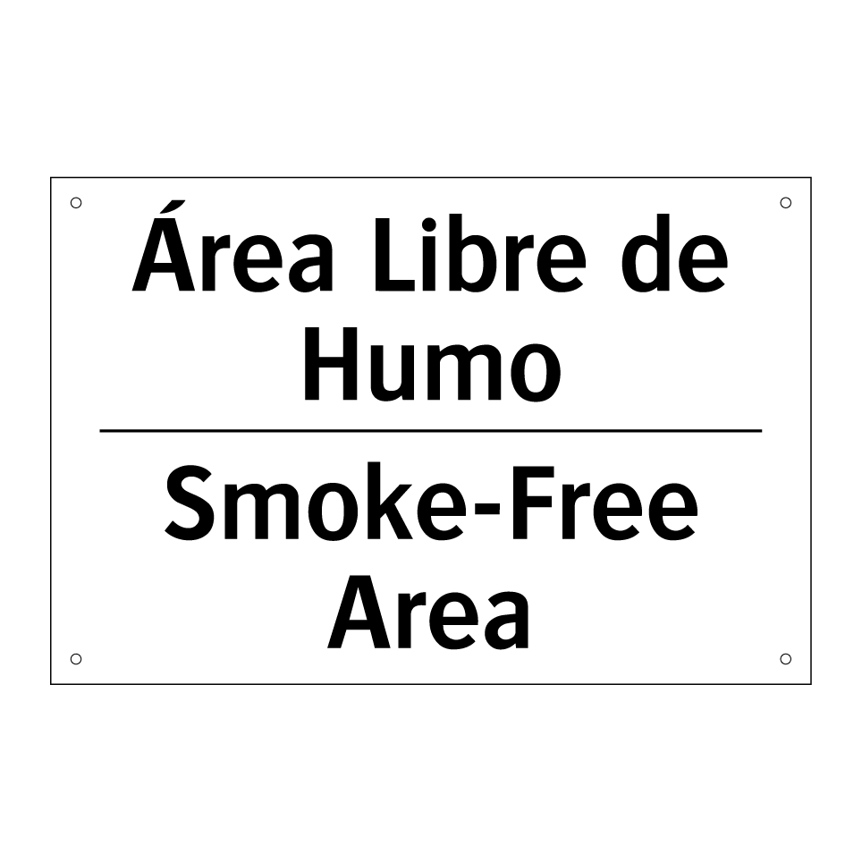 Área Libre de Humo - Smoke-Free Area