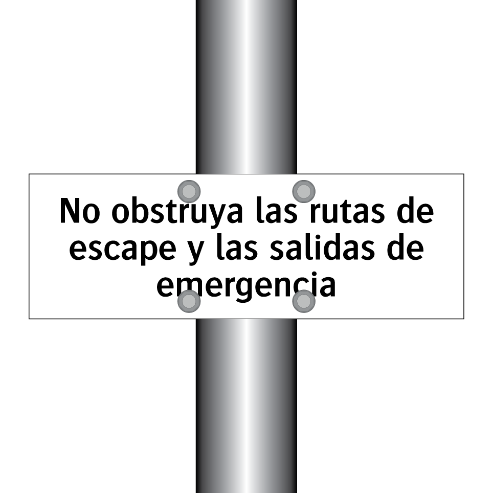 No obstruya las rutas de escape y las salidas de emergencia