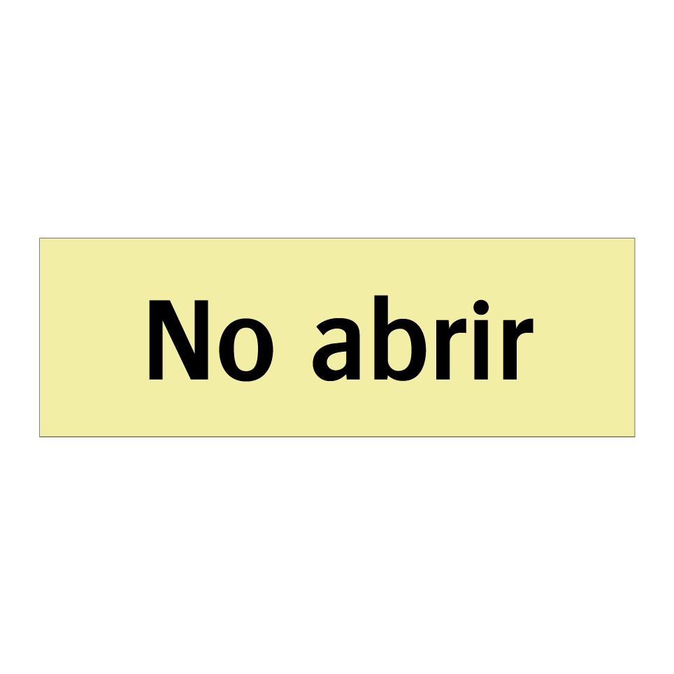 No abrir
