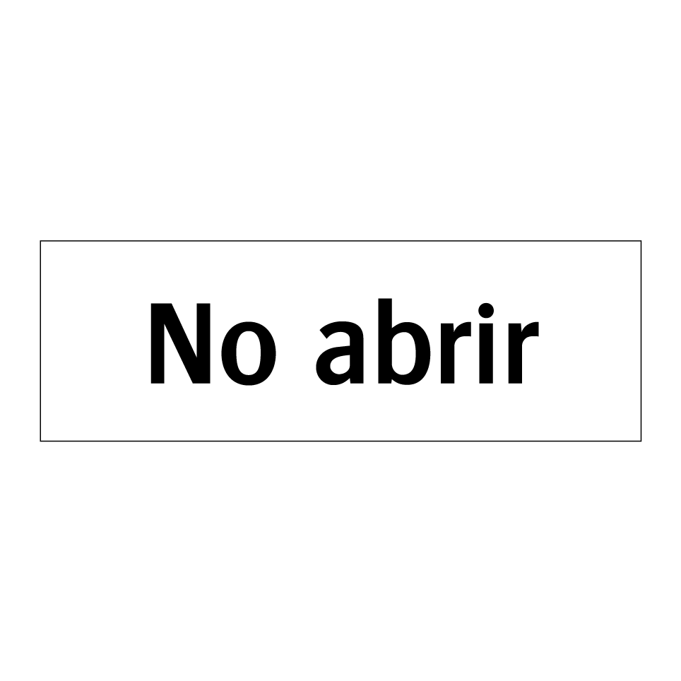 No abrir