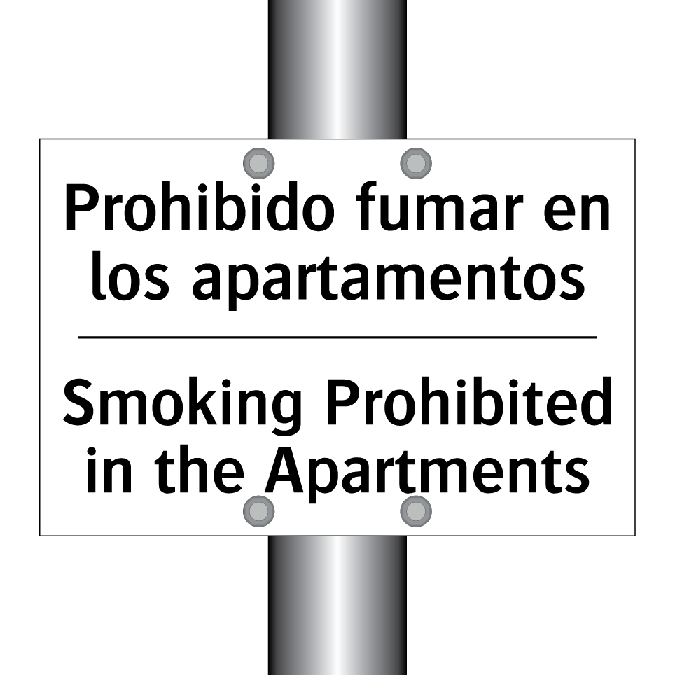 Prohibido fumar en los apartamentos - Smoking Prohibited in the Apartments