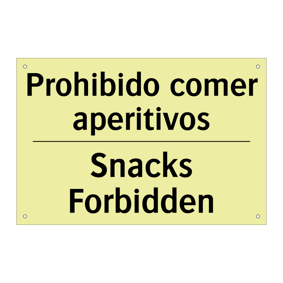 Prohibido comer aperitivos - Snacks Forbidden
