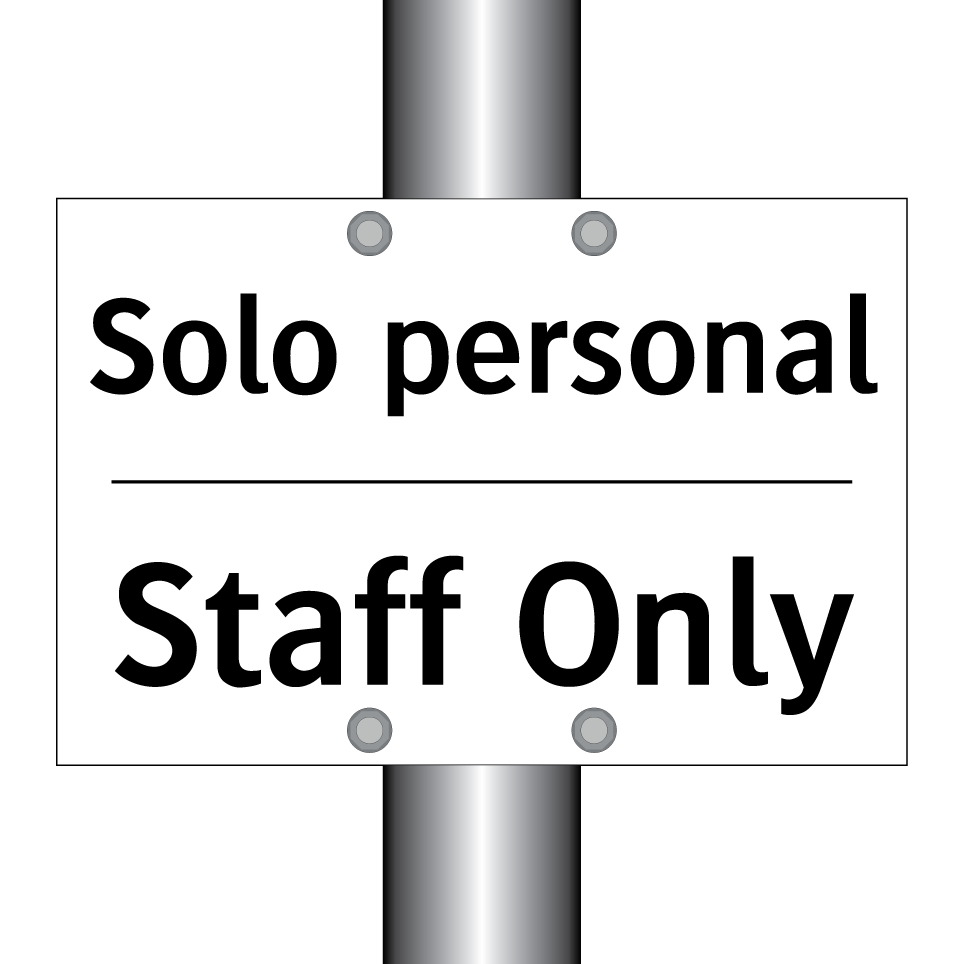 Solo personal - Staff Only