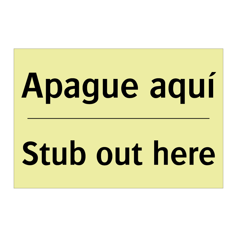 Apague aquí - Stub out here
