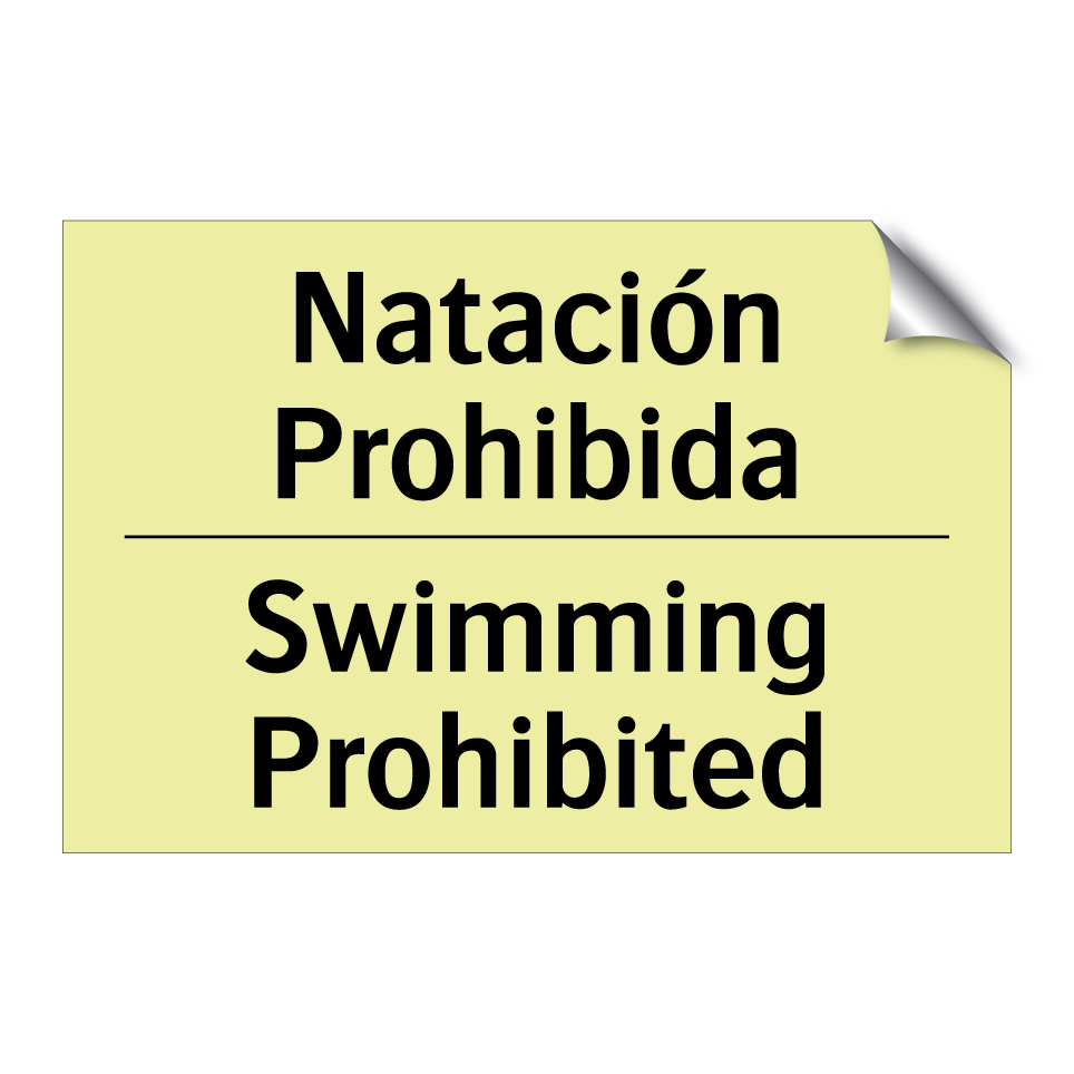 Natación Prohibida - Swimming Prohibited