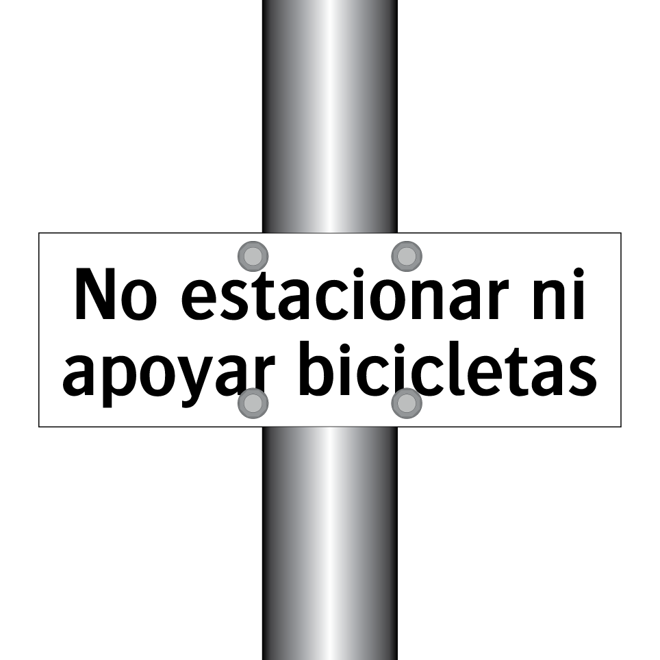 No estacionar ni apoyar bicicletas