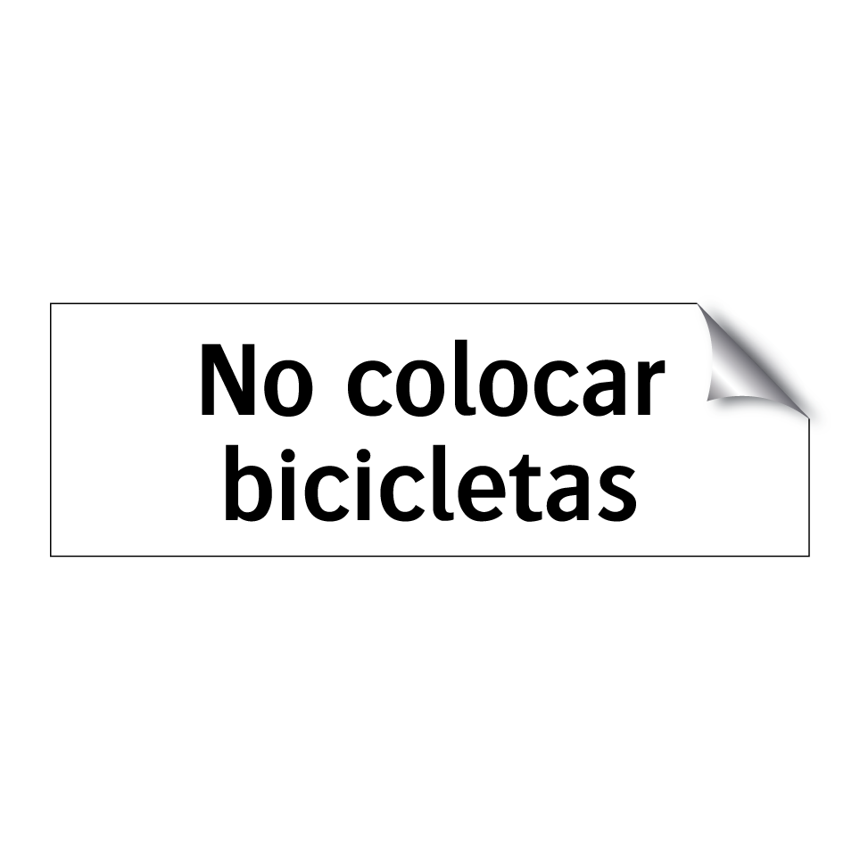 No colocar bicicletas