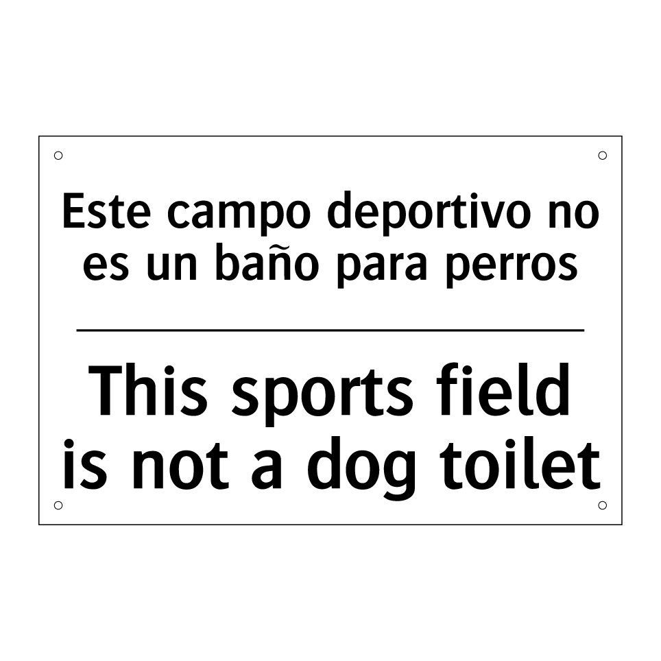 Este campo deportivo no es un baño para perros - This sports field is not a dog toilet