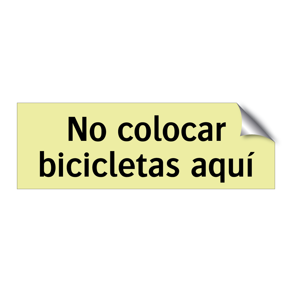 No colocar bicicletas aquí