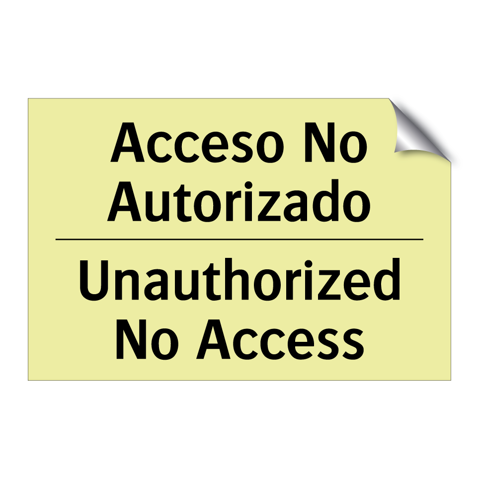 Acceso No Autorizado - Unauthorized No Access